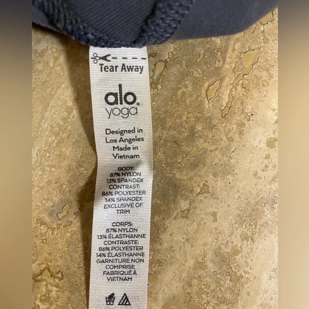 ALO YOGA High Waist Moto Leggings (S) Anthracite: Dark Gray. - Picture 3 of 8